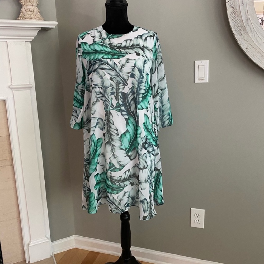 Eva Mendes Palm Leaf Dress